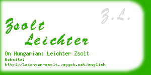 zsolt leichter business card